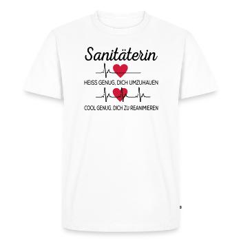 Paramedic - Men's Premium Organic T-Shirt - white - Front - Nico (187cm)