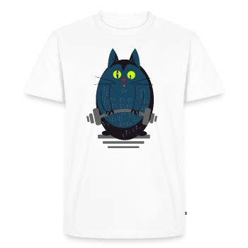 Katzenstark - T-shirt Premium bio Homme - blanc - Devant - Nico (187cm)