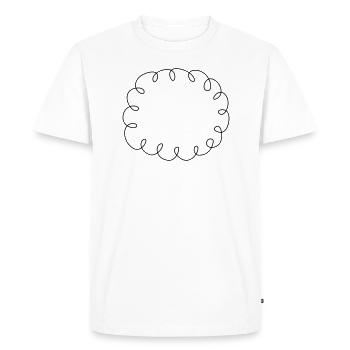 Squiggle speech bubble - Men's Premium Organic T-Shirt - white - Front - Nico (187cm)