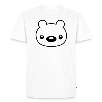 bear teddy face head - Men's Premium Organic T-Shirt - white - Front - Nico (187cm)