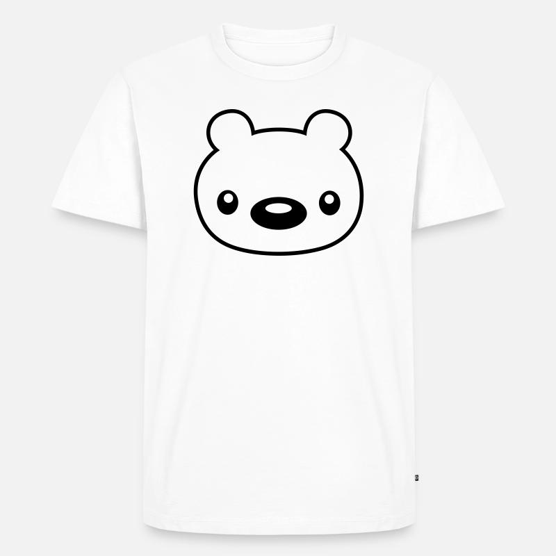 baer teddy gesicht kopf - Männer Premium Bio T-Shirt - Weiß