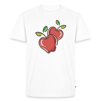 Apples - Men's Premium Organic T-Shirt - white - Front - Nico (187cm)