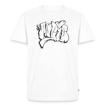 Angel bubble-font - Men's Premium Organic T-Shirt - white - Front - Nico (187cm)