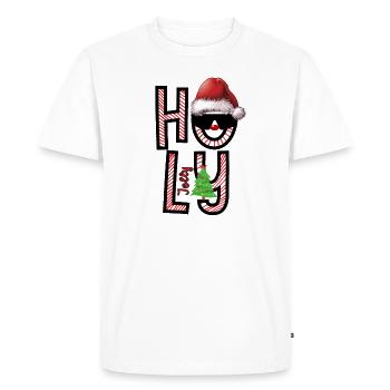 Holly jolly - T-shirt Premium bio Homme - blanc - Devant - Nico (187cm)