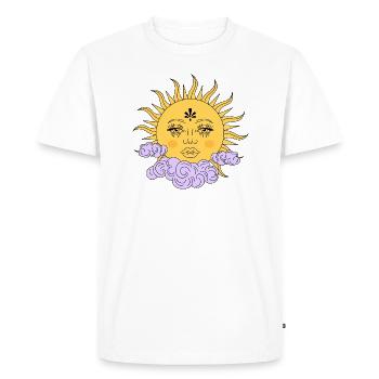 Clouds and sun - Men's Premium Organic T-Shirt - white - Front - Nico (187cm)