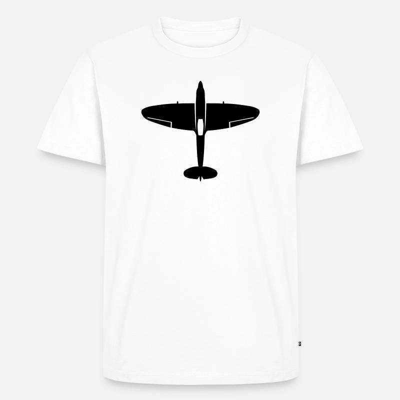 spitfire_oben - Männer Premium Bio T-Shirt - Weiß