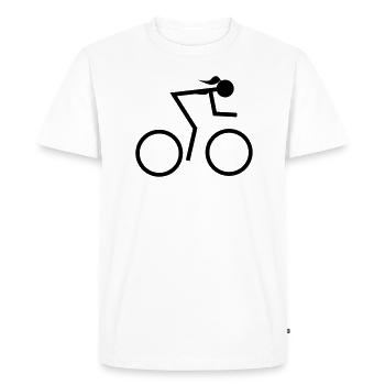 racing_bike_girl - Men's Premium Organic T-Shirt - white - Front - Nico (187cm)