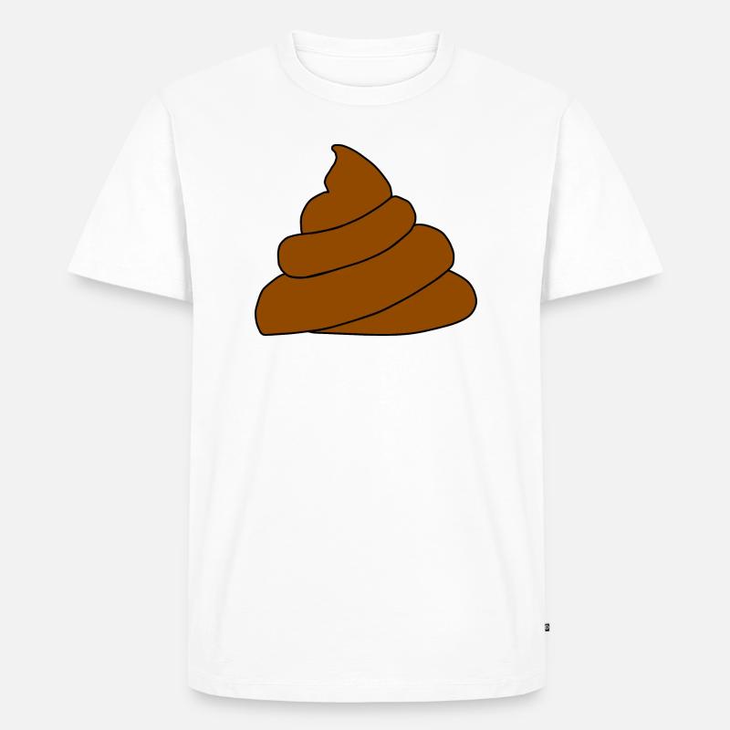 Shit Kacke Kot Scheiße - Männer Premium Bio T-Shirt - Weiß
