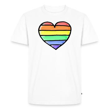 Fierté LGBT - T-shirt Premium bio Homme - blanc - Devant - Nico (187cm)