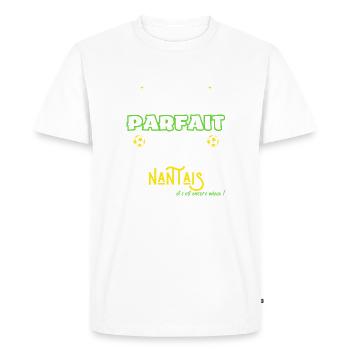 Nantes football Parfait supporter Nantais Humour - T-shirt Premium bio Homme - blanc - Devant - Nico (187cm)
