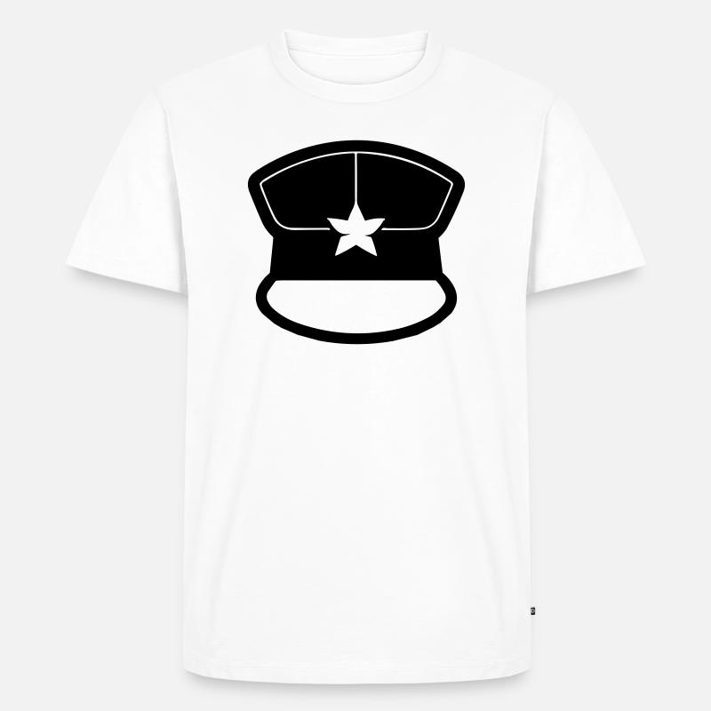Polizeihelm - Männer Premium Bio T-Shirt - Weiß