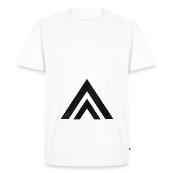 Montagnes géométriques - T-shirt Premium bio Homme - blanc - Devant - Nico (187cm)