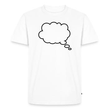 gedankenblase__f1 - T-shirt Premium bio Homme - blanc - Devant - Nico (187cm)