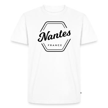 Nantes - France - T-shirt Premium bio Homme - blanc - Devant - Nico (187cm)