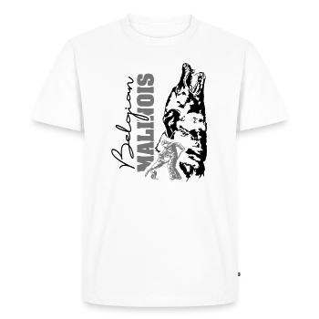 Le MALINOIS BELGE aboie le service de protection de Wilsign - T-shirt Premium bio Homme - blanc - Devant - Nico (187cm)