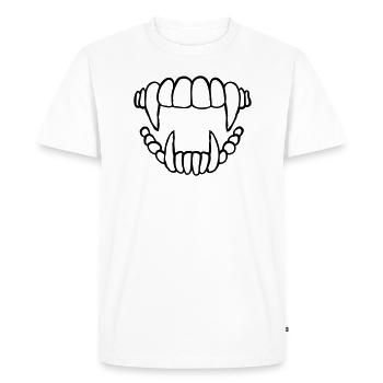 Concevoir des dents de vampire - T-shirt Premium bio Homme - blanc - Devant - Nico (187cm)