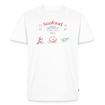 Seafood Pacific Lobsters - Men's Premium Organic T-Shirt - white - Front - Nico (187cm)