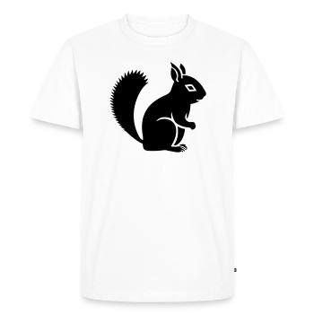 squirrel - Men's Premium Organic T-Shirt - white - Front - Nico (187cm)