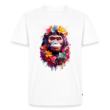 Gorilla V1 24 15 - Men's Premium Organic T-Shirt - white - Front - Nico (187cm)
