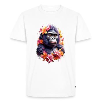 Gorilla V1 24 20 - Men's Premium Organic T-Shirt - white - Front - Nico (187cm)