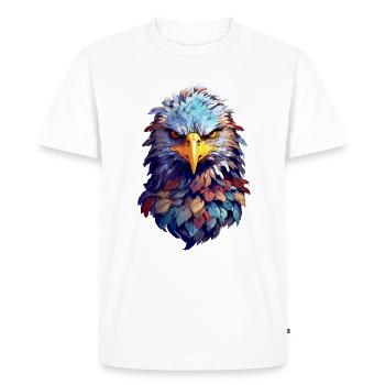 Adler Eagle V24 01 - T-shirt Premium bio Homme - blanc - Devant - Nico (187cm)