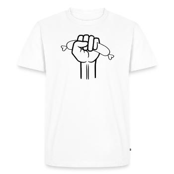 délicieux saucisses de faim griller noir grill me - T-shirt Premium bio Homme - blanc - Devant - Nico (187cm)