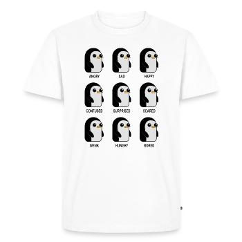 Expressions Animal Graphic - Men's Premium Organic T-Shirt - white - Front - Nico (187cm)