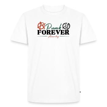 Punk Forever - Anarchy - Men's Premium Organic T-Shirt - white - Front - Nico (187cm)