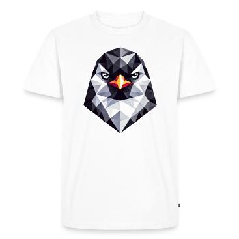 Penguin geometric style stubborn portrait - Men's Premium Organic T-Shirt - white - Front - Nico (187cm)