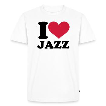 Jazz - T-shirt Premium bio Homme - blanc - Devant - Nico (187cm)