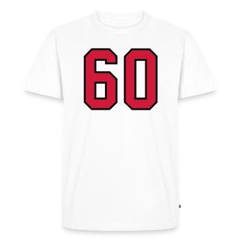 60 sports jersey football number new - Men's Premium Organic T-Shirt - white - Front - Nico (187cm)