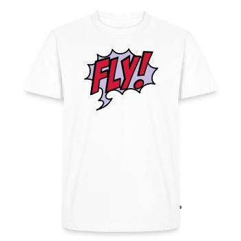 fly - T-shirt Premium bio Homme - blanc - Devant - Nico (187cm)