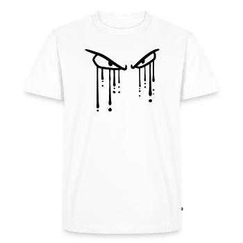 déposer 2 yeux graffiti cri hurler traenen eu - T-shirt Premium bio Homme - blanc - Devant - Nico (187cm)