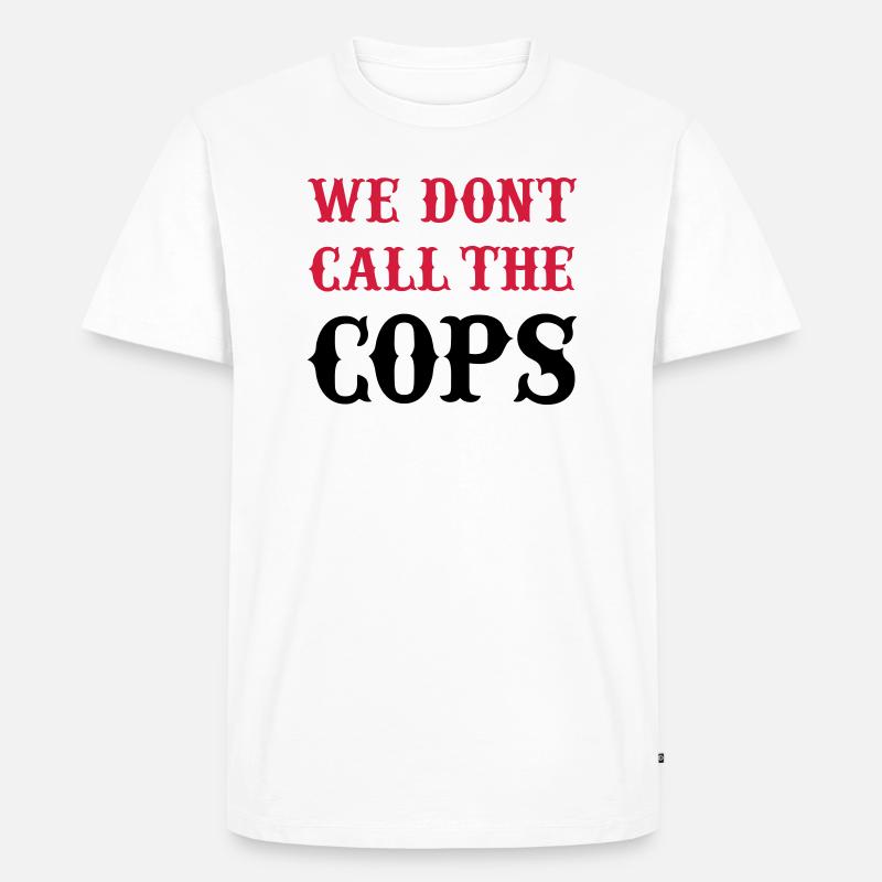 cops - Männer Premium Bio T-Shirt - Weiß