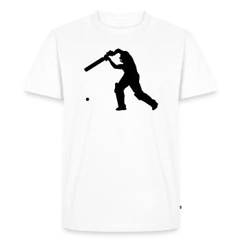 Cricket Player 2 (Vector) - T-shirt Premium bio Homme - blanc - Devant - Nico (187cm)