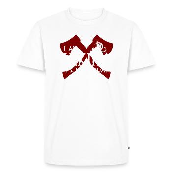 logo hache viking - T-shirt Premium bio Homme - blanc - Devant - Nico (187cm)