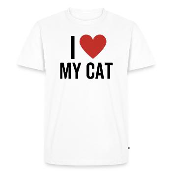 J’aime mes chats - T-shirt Premium bio Homme - blanc - Devant - Nico (187cm)