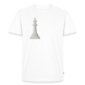 Je ne perds jamais, je gagne ou j’apprends les échecs - T-shirt Premium bio Homme - blanc - Devant - Nico (187cm)