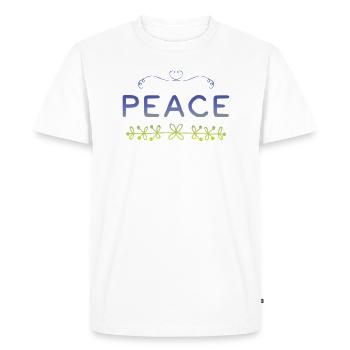 Paix - T-shirt Premium bio Homme - blanc - Devant - Nico (187cm)