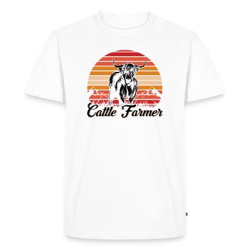 Élevage de moutons Élevage Élevage Mouton Cadeau - T-shirt Premium bio Homme - blanc - Devant - Nico (187cm)