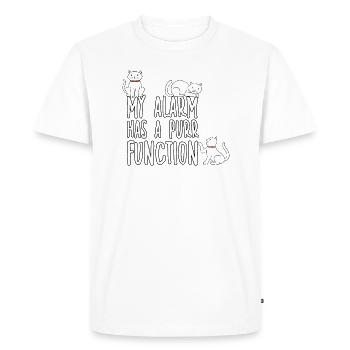 Crazy cat owner motif for cat fans - Men's Premium Organic T-Shirt - white - Front - Nico (187cm)