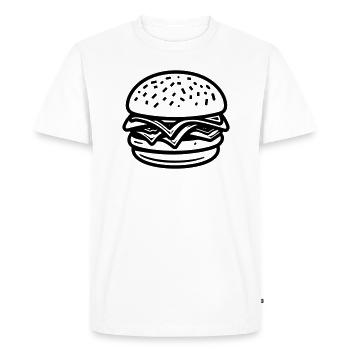 Hamburger - T-shirt Premium bio Homme - blanc - Devant - Nico (187cm)
