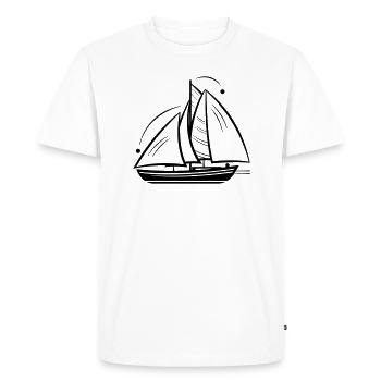 Bateau a voile - T-shirt Premium bio Homme - blanc - Devant - Nico (187cm)