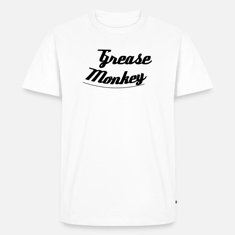 monkey - Männer Premium Bio T-Shirt - Weiß