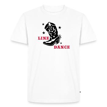 BOTTES LIGNE DE DANSE - T-shirt Premium bio Homme - blanc - Devant - Nico (187cm)