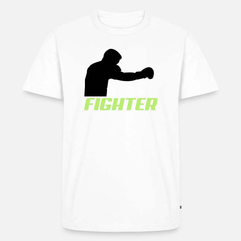 fighter2 - Männer Premium Bio T-Shirt - Weiß