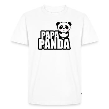 papa panda - papa gift - Men's Premium Organic T-Shirt - white - Front - Nico (187cm)