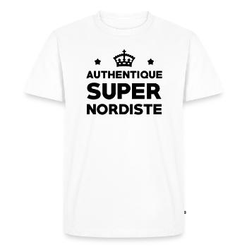 Authentique Super Nordiste - T-shirt Premium bio Homme - blanc - Devant - Nico (187cm)