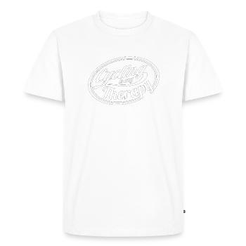 Cycling is my therapy - Bicycle Mountain Bike - Men's Premium Organic T-Shirt - white - Front - Nico (187cm)