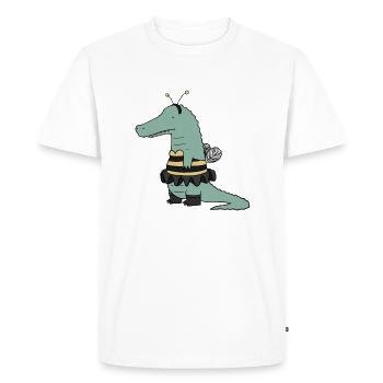 Costume de bourdon crocodile - T-shirt Premium bio Homme - blanc - Devant - Nico (187cm)